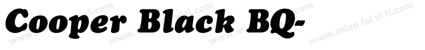 Cooper Black BQ字体转换